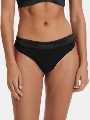 Calvin Klein Underwear Stringi LV00QF8826 Czarny. Czarne majtki damskie Calvin Klein Underwear, z bawełny. Za 99.99 zł.