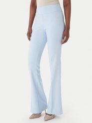 Rinascimento Spodnie materiałowe CFC0127876003 Błękitny Slim Fit. Niebieskie spodnie materiałowe damskie Rinascimento, bez wzorów, z materiału. Za 439.99 zł.