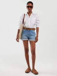 Szorty damskie jeansowe niebieskie Ayako 498. Niebieskie szorty damskie BIG STAR, bez wzorów, z denimu, klasyczne, z podwyższonym stanem. W wyprzedaży za 139.99 zł.