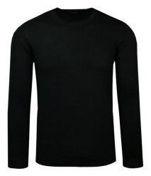 Sweter Czarny Męski Cienki, Delikatny, z Okrągłym Dekoltem, U-neck. Czarne swetry męskie Y. Two Knit, l, bez wzorów, z nylonu, biznesowe, bez kołnierzyka, bez ramiączek. Za 145.00 zł.