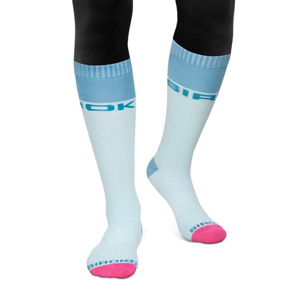 Skarpety snowboardowe Siroko Fuji Light Blue. Niebieskie skarpetki damskie SIROKO, bez wzorów, z bawełny. Za 85.00 zł.