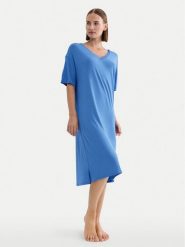 Triumph Koszula nocna Timeless Sensuality 10222628 Niebieski Relaxed Fit. Niebieskie koszule nocne damskie Triumph, bez wzorów, bez ramiączek. Za 209.99 zł.