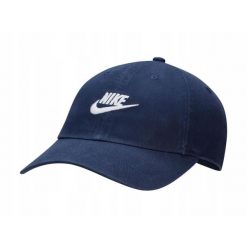 Czapka z daszkiem NIKE. Niebieskie czapki damskie Nike, bez wzorów, sportowe. Za 129.00 zł.