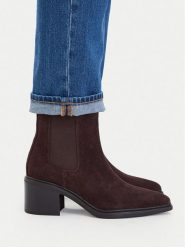 Lasocki Botki CEO-WS13657-01 Brązowy. Brązowe botki damskie Lasocki, bez wzorów, ze skóry, bez obcasa, na słupku, bez zapięcia. Za 249.99 zł.