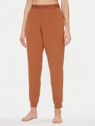 Calvin Klein Underwear Spodnie piżamowe 000QS7004E Brązowy Regular Fit. Brązowe piżamy damskie Calvin Klein Underwear, bez wzorów, z bawełny, bez ramiączek. Za 229.99 zł.