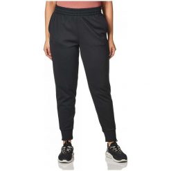Spodnie dresowe damskie Under Armour Fleece Jogger. Czarne spodnie dresowe damskie Under Armour, bez wzorów, z dresówki, sportowe, na fitness i siłownię. Za 119.99 zł.