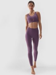 4F Legginsy do jogi z wysokim stanem damskie - fioletowe XS. Fioletowe legginsy damskie 4F, s, bez wzorów, z dzianiny, z podwyższonym stanem, na fitness i siłownię. W wyprzedaży za 79.99 zł.