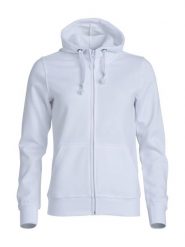Clique Basic Hoody Full Zip Women – damska bluza z kapturem biała – white. Białe bluzy damskie CLIQUE, xl, bez wzorów, z bawełny, bez ramiączek, z kapturem. Za 187.61 zł.