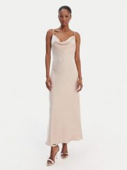 Guess Sukienka wieczorowa W6RK50 WJ732 Beżowy Classic Fit. Brązowe sukienki damskie Guess, s, z aplikacjami, z syntetyku, wizytowe, bez kołnierzyka, bez ramiączek. Za 659.99 zł.