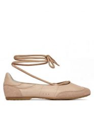 Patrizia Pepe Baleriny 8Z0123/L150-R874 Beżowy. Brązowe balerinki damskie Patrizia Pepe, bez wzorów, ze skóry, bez obcasa, bez zapięcia. Za 919.99 zł.