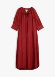 Sukienka tunikowa z lejącej wiskozy. Czarne sukienki damskie bonprix, bez wzorów, z wiskozy, bez kołnierzyka, bez ramiączek. Za 142.99 zł.