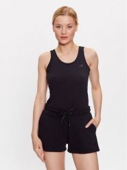 4F Top 4FSS23TTSHF581 Czarny Regular Fit. Czarne topy damskie 4F, xl, bez wzorów, z bawełny, bez kołnierzyka, bez ramiączek. Za 49.99 zł.