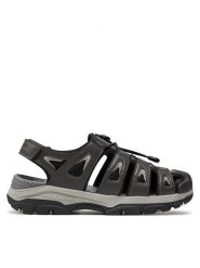 Skechers Sandały Tresmen-Outseen 204111/GRY Szary. Szare sandały męskie Skechers, bez wzorów, ze skóry, bez zapięcia. Za 219.99 zł.