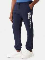 Karl Lagerfeld Jeans Spodnie dresowe A1M10001 Granatowy Slim Fit. Niebieskie spodnie sportowe męskie Karl Lagerfeld Jeans, m, bez wzorów, z bawełny. Za 429.99 zł.