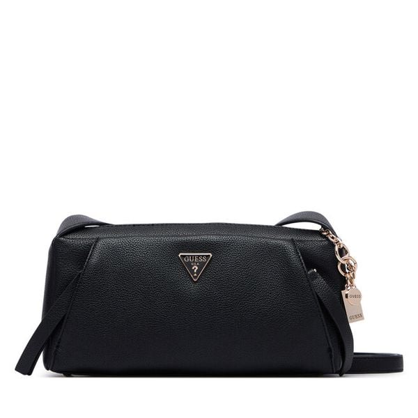 Torebka Guess. Czarne listonoszki damskie Guess, z aplikacjami, bez dodatków. Za 511.99 zł.