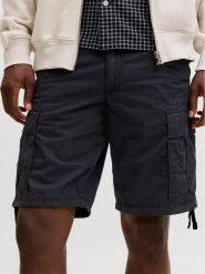 Jack & Jones Szorty materiałowe Cole Frank 12291369 Czarny Regular Fit. Czarne szorty męskie Jack & Jones, bez wzorów, z bawełny. Za 159.99 zł.