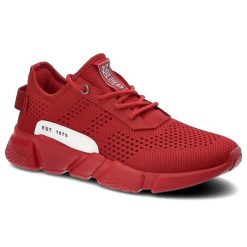 Czerwone Sneakersy Big Star Damskie Buty Sportowe. Czerwone obuwie sportowe damskie BIG STAR, na wiosnę, bez wzorów, bez zapięcia. Za 129.00 zł.