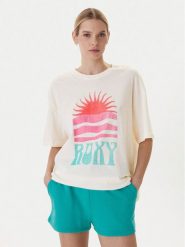 Roxy T-Shirt Hangloose Poster ERJZT06090 Beżowy jasny Loose Fit. Brązowe t-shirty damskie Roxy, l, bez wzorów, z bawełny, bez kołnierzyka, bez ramiączek. Za 109.99 zł.