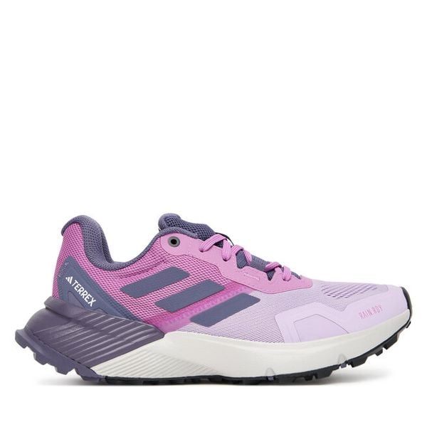 Trekkingi adidas. Fioletowe obuwie sportowe damskie Adidas, bez zapięcia. Za 359.99 zł.