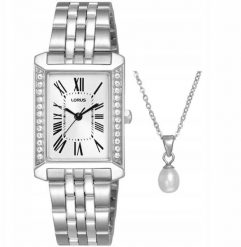 Zegarek damski Lorus RG245YX9 CYRKONIE srebrny. Szare zegarki damskie Lorus, srebrne. Za 449.00 zł.