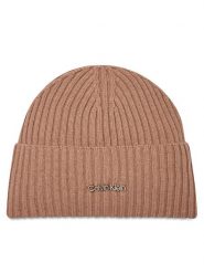 Calvin Klein Czapka Ck Must Logo Beanie K60K611401 Fioletowy. Fioletowe czapki damskie Calvin Klein, na zimę, bez wzorów, z materiału. Za 219.99 zł.
