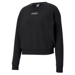 Bluza sportowa damska Puma Modern Basics Crew TR. Czarne bluzy damskie Puma, l, bez wzorów, sportowe, bez ramiączek, bez kaptura. Za 149.00 zł.