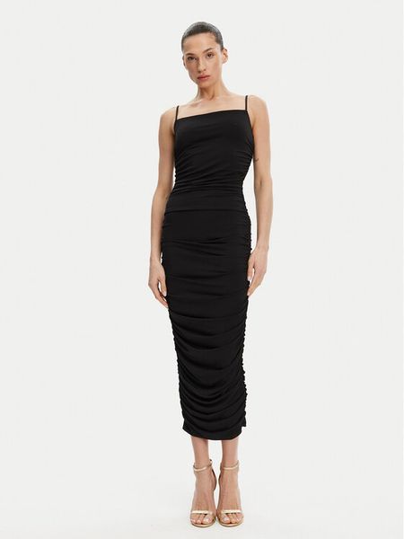 MICHAEL Michael Kors Sukienka koktajlowa MS582MIH6J Czarny Slim Fit. Czarne sukienki damskie MICHAEL Michael Kors, m, bez wzorów, z syntetyku, wizytowe, bez kołnierzyka, bez ramiączek. Za 489.99 zł.