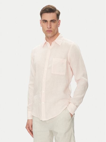BOSS Koszula 50537381 Różowy Regular Fit. Czerwone koszule męskie Boss, m, bez wzorów, ze lnu, bez kołnierzyka, bez ramiączek. Za 239.99 zł.