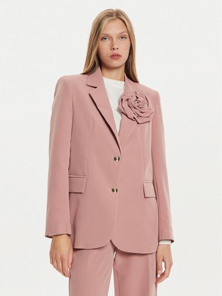 Maryley Marynarka 24IB202/43CA Różowy Regular Fit. Czerwone marynarki i żakiety damskie Maryley, bez wzorów, z syntetyku, bez kołnierzyka, bez ramiączek. Za 389.99 zł.