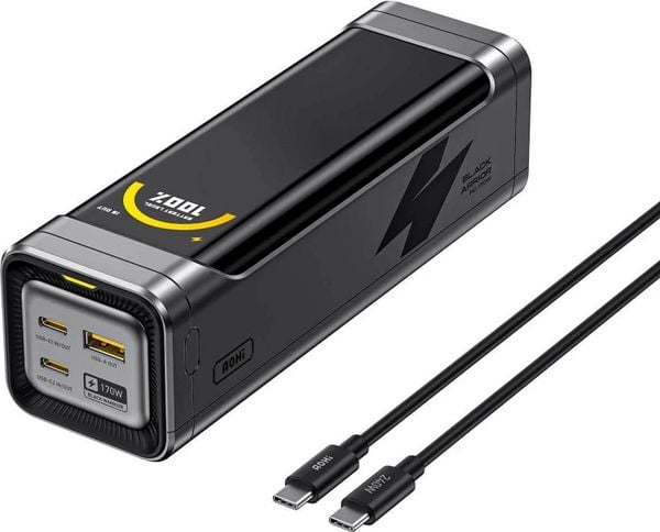 AOHI Black Warrior 25200 mAh PD 170W. Czarne powerbanki . Za 479.00 zł.