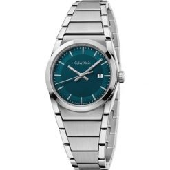 Calvin Klein Step Zegarek Srebrny. Szare, analogowe zegarki damskie Calvin Klein, z materiału, srebrne. Za 1,191.95 zł.