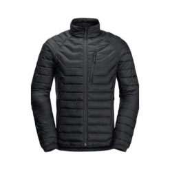 Kurtka puchowa Jack Wolfskin Routeburn Pro Ins. Czarne kurtki męskie Jack Wolfskin, l, bez wzorów, z puchu, sportowe, bez kaptura. Za 763.00 zł.