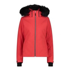 Kurtka narciarska zapinana na zamek z odpinanym kapturem damska CMP. Czerwone kurtki sportowe damskie CMP, na zimę, l, bez wzorów, bez ramiączek, narciarskie. W wyprzedaży za 815.50 zł.
