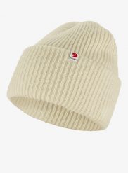 Czapka zimowa Fjallraven Heavy Beanie - chalk white. Białe czapki damskie Fjällräven, na zimę, bez wzorów, z materiału. Za 327.65 zł.