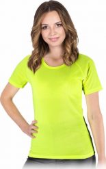 R.E.I.S. TS-EVORA - T-shirt damski z siateczki doskonała wentylacja idalny dla sportowców dzianina 100% poliester 130-135 g/m2 okrągły dekolt - żółty. Żółte t-shirty damskie R.E.I.S., m, bez wzorów, z dzianiny, bez kołnierzyka, bez ramiączek. Za 10.83 zł.