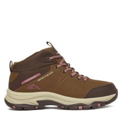 Trekkingi Skechers. Brązowe obuwie trekkingowe damskie Skechers, bez zapięcia. Za 479.99 zł.