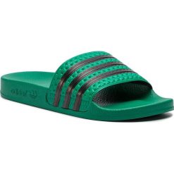 Klapki adidas - adilette CM8443 Bgreen/Cblack/Bgreen. Zielone klapki damskie Adidas, bez wzorów, z materiału, bez obcasa, bez zapięcia. W wyprzedaży za 149.00 zł.