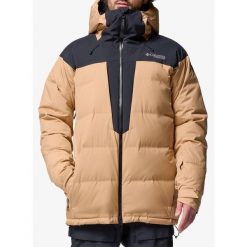Kurtka narciarska Columbia Glacier Ridge Down Jacket. Brązowe kurtki sportowe męskie Columbia, na zimę, m, bez wzorów, bez kaptura, narciarskie. Za 990.09 zł.