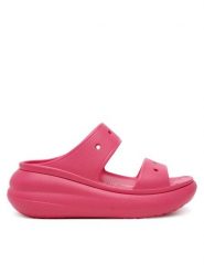 Crocs Klapki Classic Crush Sandal 207670 Różowy. Czerwone klapki damskie Crocs, bez wzorów, z tworzywa sztucznego, bez obcasa, bez zapięcia. Za 149.99 zł.