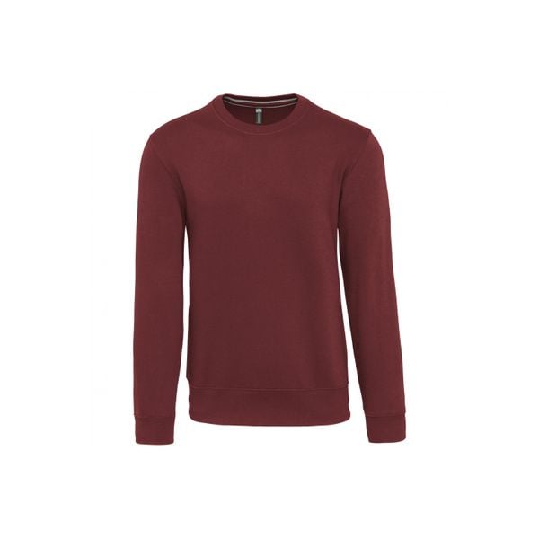 Bluza z okrągłym dekoltem Kariban. Brązowe bluzy męskie KARIBAN, m, bez wzorów, bez ramiączek, bez kaptura. Za 171.50 zł.