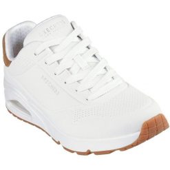 Buty sportowe męskie Skechers Uno Suited On Air. Białe buty sportowe męskie Skechers, bez wzorów, z syntetyku, bez zapięcia. Za 299.99 zł.