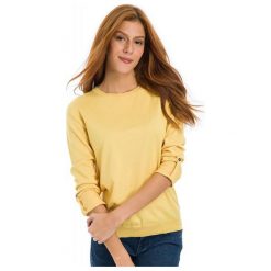 Galvanni sweter damski Sli L żółty. Żółte swetry nierozpinane damskie Galvanni, l, bez wzorów, bez kołnierzyka, bez ramiączek. Za 239.00 zł.