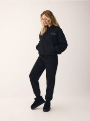 Bluza oversize z kapturem - czarny. Czarne bluzy damskie Reserved, l, bez wzorów, z bawełny, bez ramiączek, z kapturem. Za 119.99 zł.