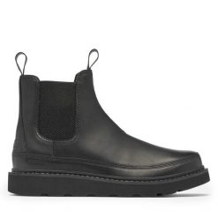 Sztyblety Sorel. Czarne botki męskie Sorel, bez wzorów, bez obcasa, bez zapięcia. Za 599.99 zł.