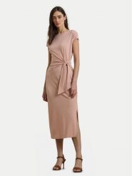 LAUREN RALPH LAUREN Sukienka dzianinowa 250964086001 Różowy Regular Fit. Czerwone sukienki damskie Lauren Ralph Lauren, xs, bez wzorów, z bawełny, bez kołnierzyka, bez ramiączek. Za 459.99 zł.