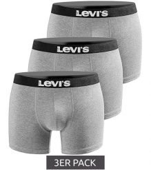 Bokserki majtki męskie Levi's Boxers 3-Pack. Niebieskie bokserki męskie Levi's®, bez wzorów, z bawełny. Za 99.00 zł.