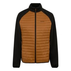 Kurtka hybrydowa Regatta Clumber. Brązowe kurtki męskie Regatta, s, bez wzorów, z puchu, sportowe, bez kaptura. Za 139.99 zł.