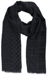 Lekki Szalik Wiosenno-Jesienny - Teer - Czarno-Grafitowy. Czarne szaliki męskie Teer, bez wzorów, z materiału. Za 45.00 zł.