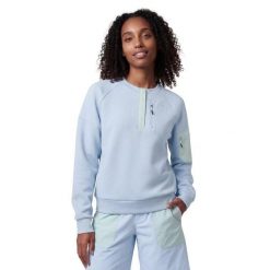 Damska techniczna bluza trekkingowa Siroko Tatras-W Blue. Niebieskie bluzy damskie SIROKO, uniwersalny, bez wzorów, z dzianiny, bez ramiączek, bez kaptura. Za 211.00 zł.