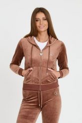 JUICY COUTURE Brązowa bluza Rodeo Robertson. Brązowe bluzy damskie Juicy Couture, s, bez wzorów, bez ramiączek, bez kaptura. W wyprzedaży za 396.99 zł.